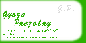 gyozo paczolay business card